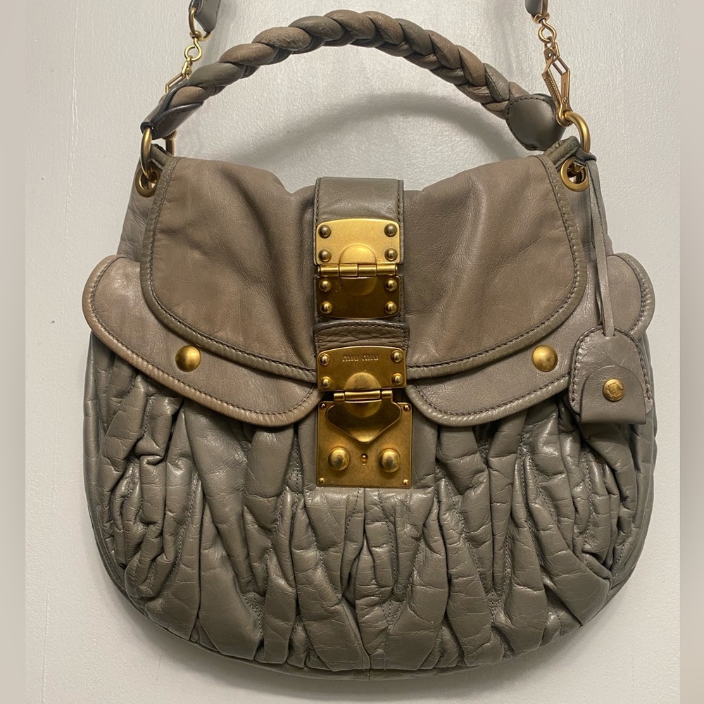 MIU MIU MATALESSE NAPA LEATHER CROSS BODY/SHOULDER BAG